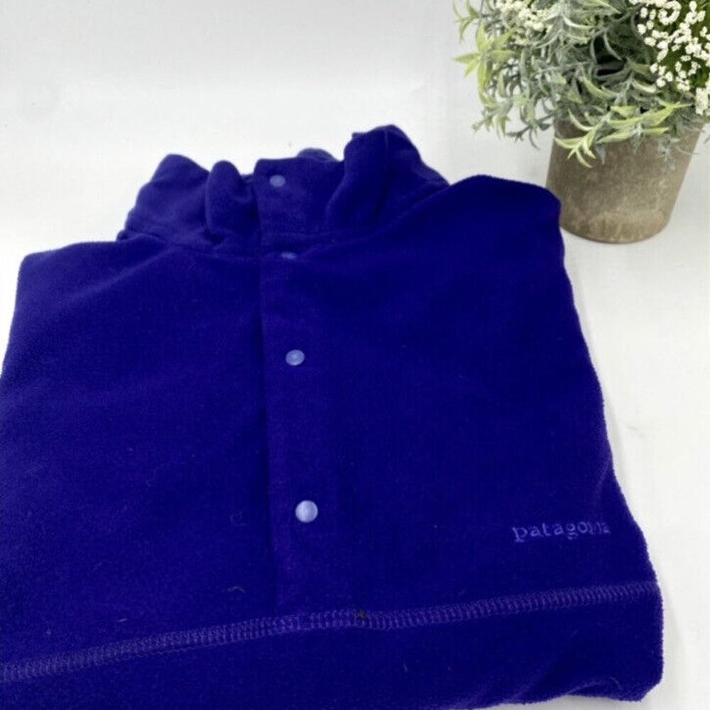 Vintage 90's Purple Three Snap Patagonia Pullover, Sz LG, Made in USA‎ EUC Y2K